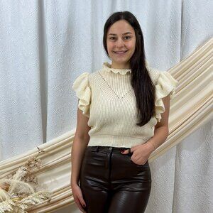 Ruffle Sleeve Sweater